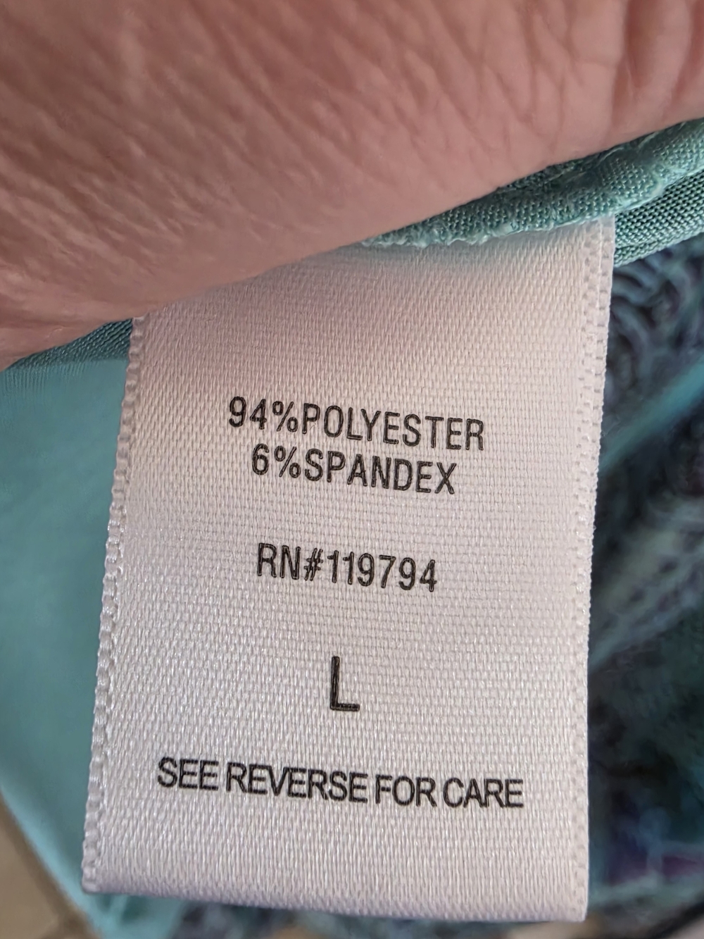 Boho Printed Midi Dress in Teal and Navy SZ L | World Unity - Picture 6 of 6